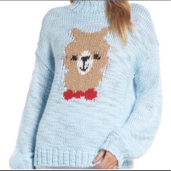 Make + Model Sweaters - Make + Model llama knit sweater